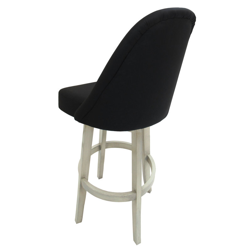 Tabouret de bar pivotant Holifield de 26 po M-235 avec base Holifield - Moka foncé, Blanc, Noir