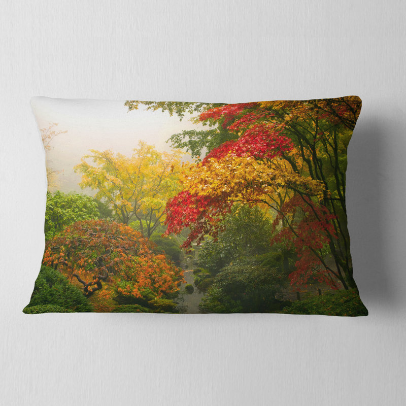Érable coloré - Coussin décoratif à imprimé floral