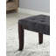 Banc capitonné Linon, tissu, gris-727852120