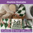 Modern Green/White Checkered Machine-Washable Shag Area Rug-376080385-376080390