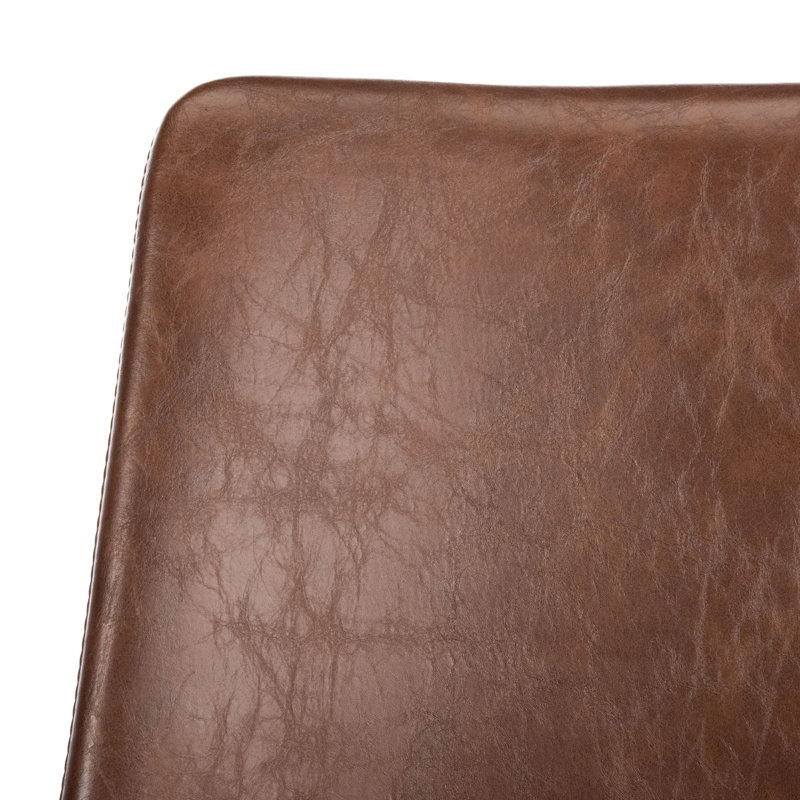 Chaise d'appoint rembourrée Saddle, Marron foncé