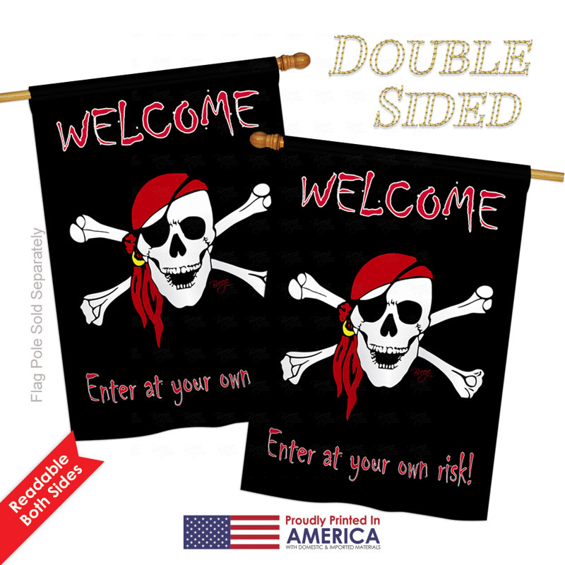 Drapeau de maison / jardin en polyester 2 faces, H 18,5 po x l 13 po