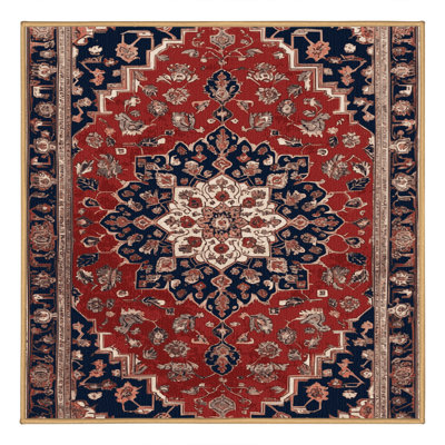 Machine Washable Persian Brown Area Rug