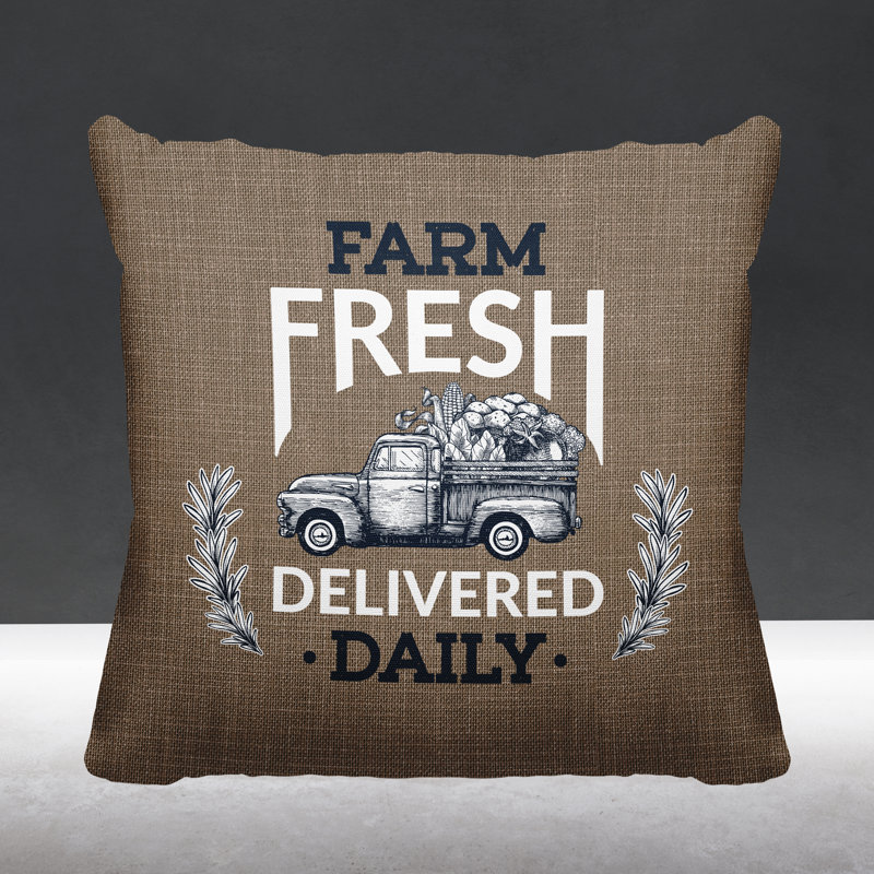 Coussin intérieur / extérieur Ringo Farm, L 19 po x H 19 po, H 15 po x l 15 po