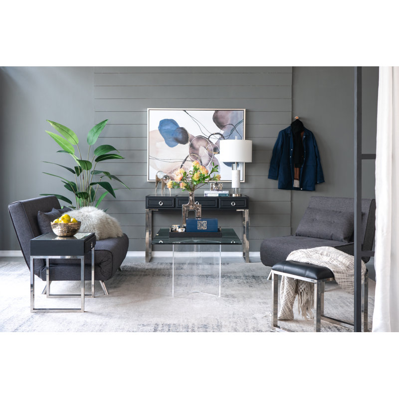 48'' Glass Top Console Table