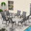 Patio Chairs Set Of 8, Stackable Outdoor Dining Armchair For Garden, Backyard, Deck, Restaurant-2008278773