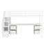 Lit mezzanine simple avec bureau intégré et rangement double, bois de pin pour une chambre à coucher apaisante Espace de rangement solide et confortable-1854643426