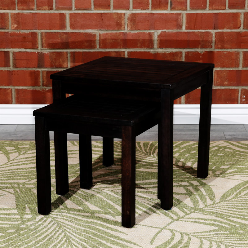 2-Piece Eucalyptus Nesting Table Set