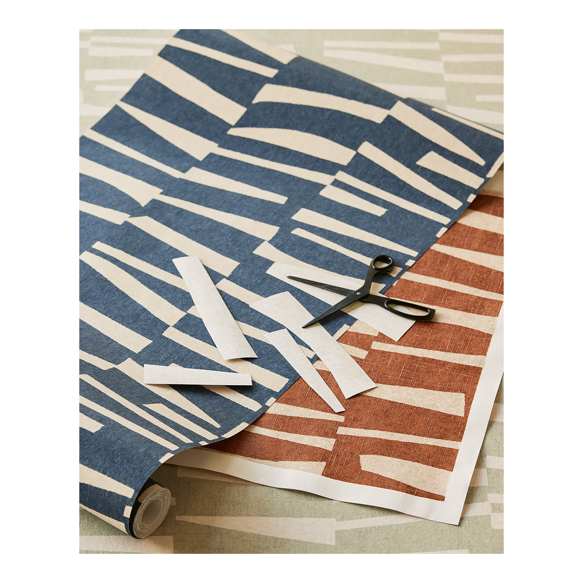 Delaware Geometric Wallpaper, Rust