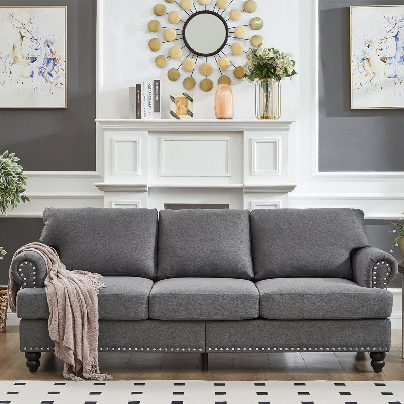 Canapé en tissu Classic Design, Gris