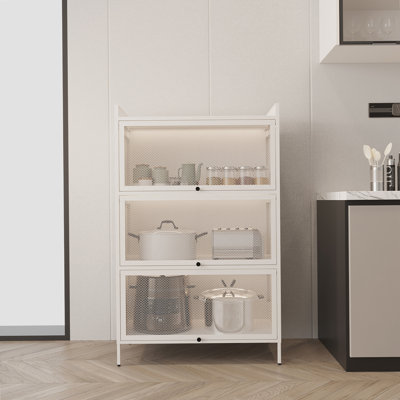 Buffet de cuisine avec armoire à 3 portes coulissantes pour minimalisme
