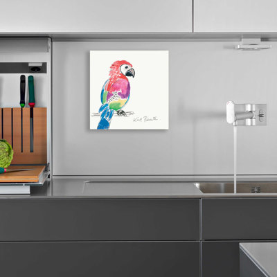 «Preston the Parrot» par Kait Roberts, art mural en verre acrylique