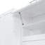 Grand lit escamotable mural avec placard, tiroirs et tablettes, blanc
