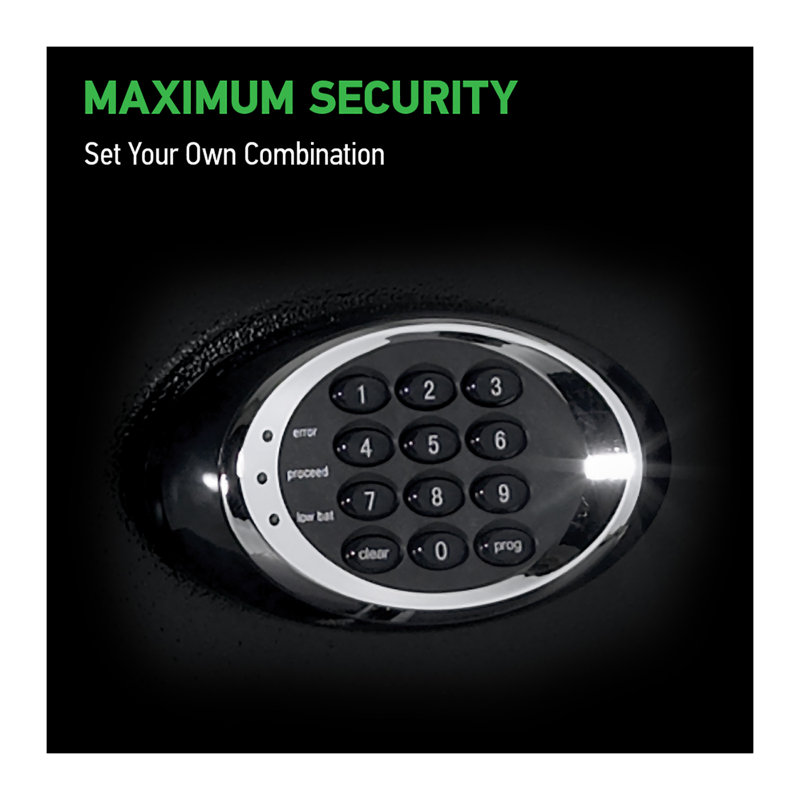 Black Digital Fireproof Waterproof Safe with Keypad Lock