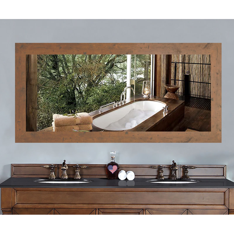 Miroir d'appoint rustique Deweyville, H 51,5 po x l 32 po