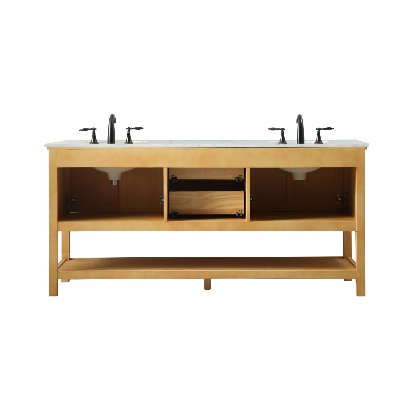 Bonsai 72'' Double Bathroom Vanity, Natural