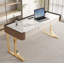 Bureau en acier fritté clair de luxe clair et acier inoxydable-801397490