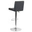 Contemporary Vinyl Adjustable Height Barstool with Panel Back and Chrome Base-1815093508