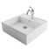 Elavo Ceramic Square Vessel Bathroom Sink with Faucet and Overflow