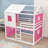 Frame House Bed With Tent And Ladder-477862981-477862983