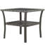 Table d'appoint en rotin Outsunny, table de bout d'extérieur avec tablette de rangement, cadre carré en aluminium, table basse avec plateau en verre trempé, sable-134497975