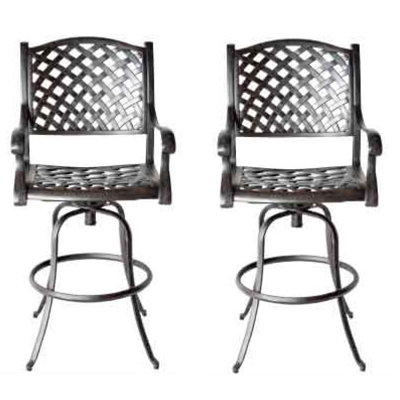 Anieyah 24" Patio Bar Stool by Bloomsbury Market