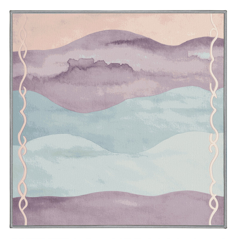 Sapphire Veil Rug, Square 6'