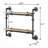 Modern Floating Shelves, Oak And Sandy Black Rectangle Wall Shelf