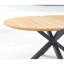 Table extensible avec plateau et pieds en métal pour les zones de travail de salle à manger, 120 / 160X120x75cm, finition chêne teinté, pieds de bureau faciles à assembler, Aura naturelle, installation rapide