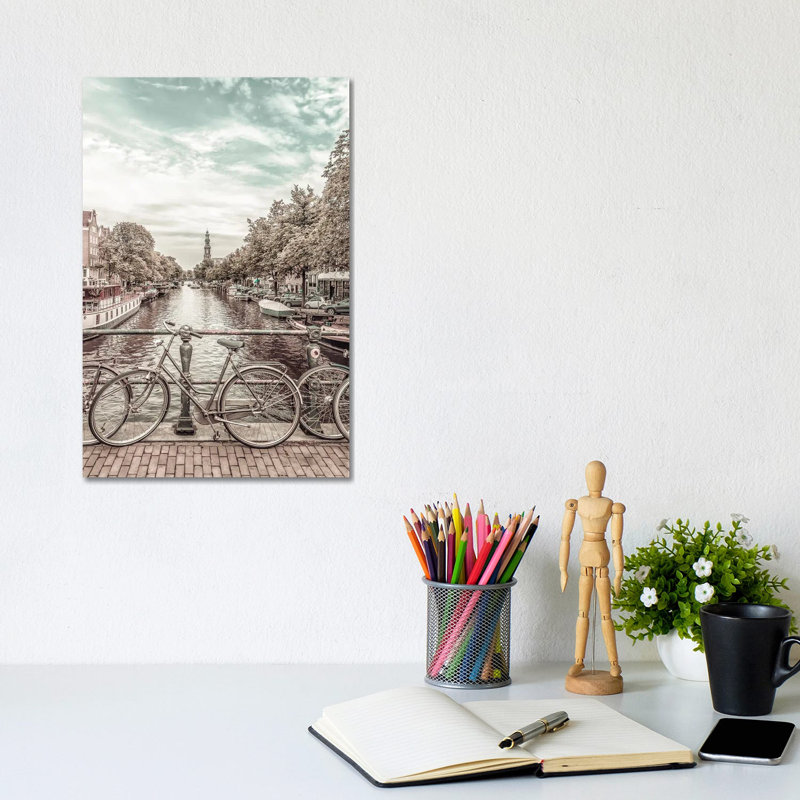 Typical Amsterdam by Melanie Viola - Wrapped Canvas Print, 20.32 cm H x 30.48 cm W