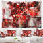 Tapisserie d’arrière-plan abstrait fleurs rouges-28488684