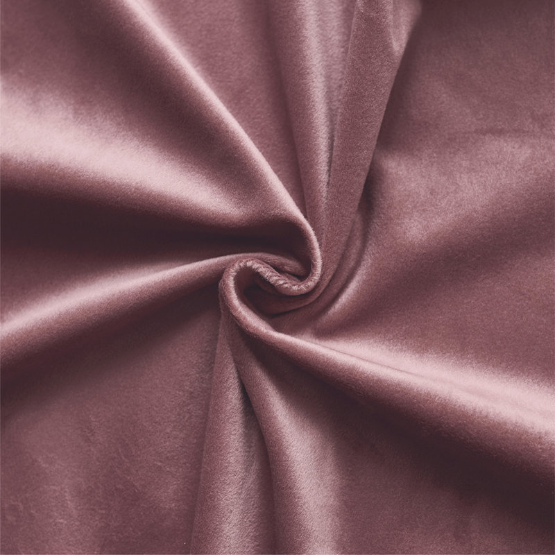 Deavion Velvet Solid Color Metal Grommets Room Darkening Curtain Panels, 52" W x 108" L, Rose Pink
