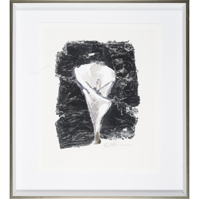 «Silver Flower - Calla Lily» par Robert Robinson - peinture encadrée