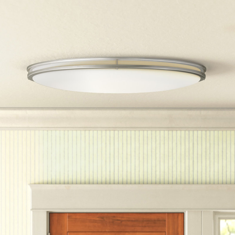 Plafonnier encastré simple à 3 lumières 32,25 po Mahone, Nickel brossé peint