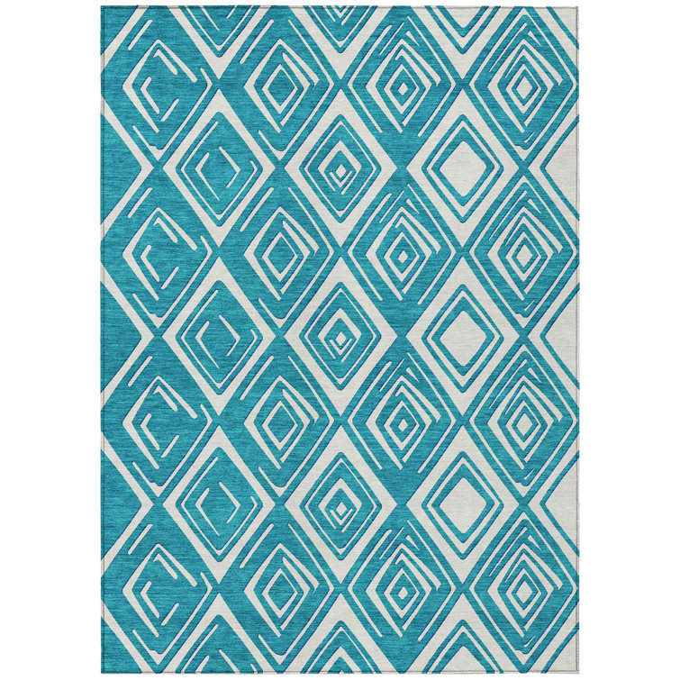 Cederick Washable Geometric Indoor / Outdoor Rug
