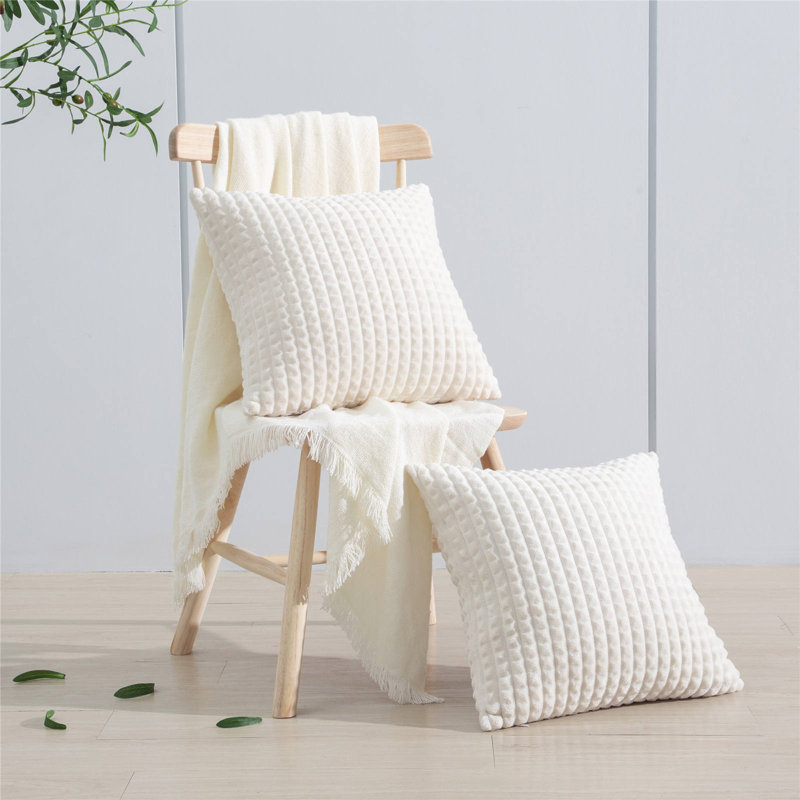 Square Pillow Cover, Cream