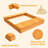 Gymax 47.5'' x 7'' Solid Wood Rectangle Sandbox