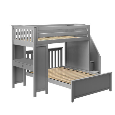 Liles Kids Twin Over Full Bunk Bed with Drawers