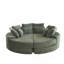 Canapé rond surdimensionné en velours côtelé de 78,5 pouces, convertible en deux fauteuils inclinables, canapé-lit 2 en 1, conception de coussin pour le cou avec cinq coussins décoratifs-843810438