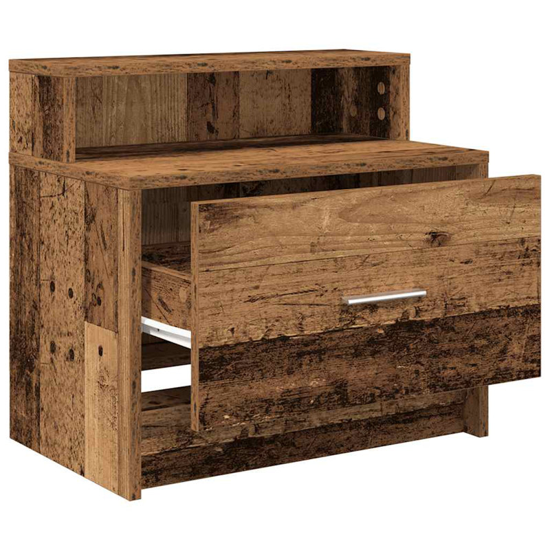 Asira 51 cm W Bedside Table, Altholz, Set of 2