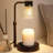 Warm candle lamp with timer for table and sofa with timer black-1231636762