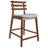 Grasston Counter Stool - Solid Wood Frame with Upholstered Fabric Seat - Open Back Bar & Kitchen Island Stool-2032356997