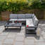 Santorini Corner Grey Garden Sofa Set with Cushions