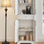 Armoire de rangement 68 po avec portes, armoire de cuisine sur pied avec tablettes
