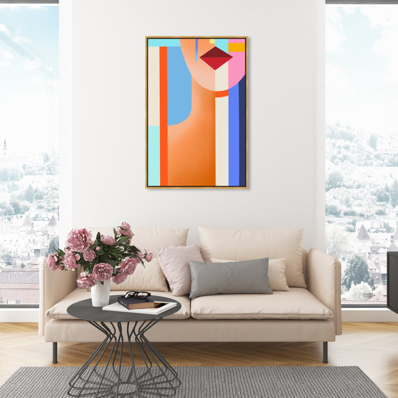 Abstract Shaped Lady III Print, Gold Framed, 30" H x 20" W
