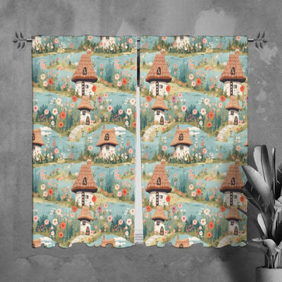 Telia Polyester Room Darkening Curtain Pair