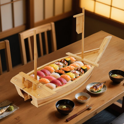Allante Sushi Boat Serving Tray Food Display