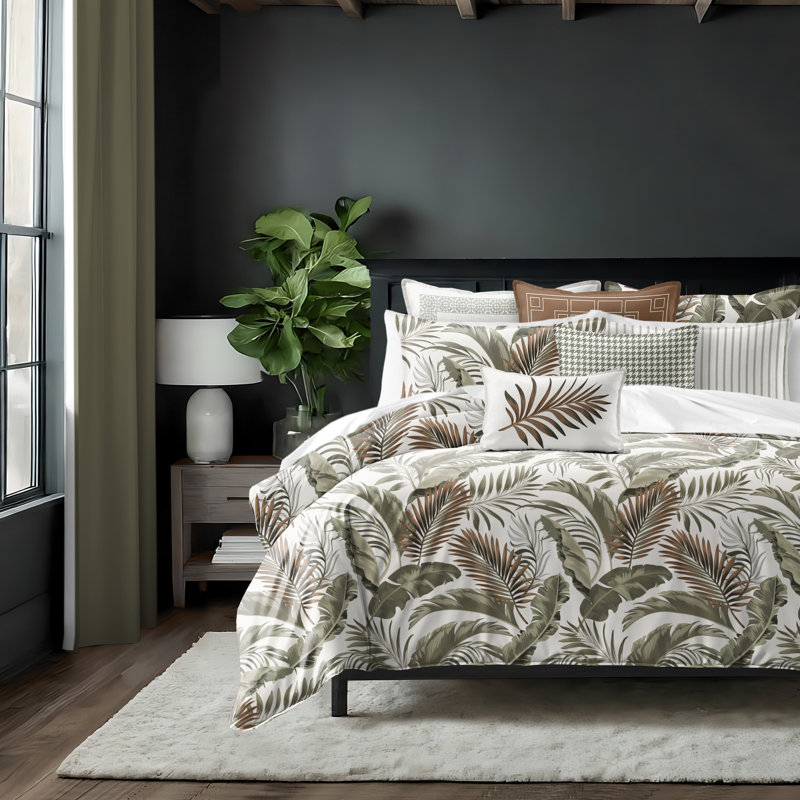 Frondosa  Copper Cotton Comforter Set  8 Piece, King Comforter + 7 Additional Pieces
