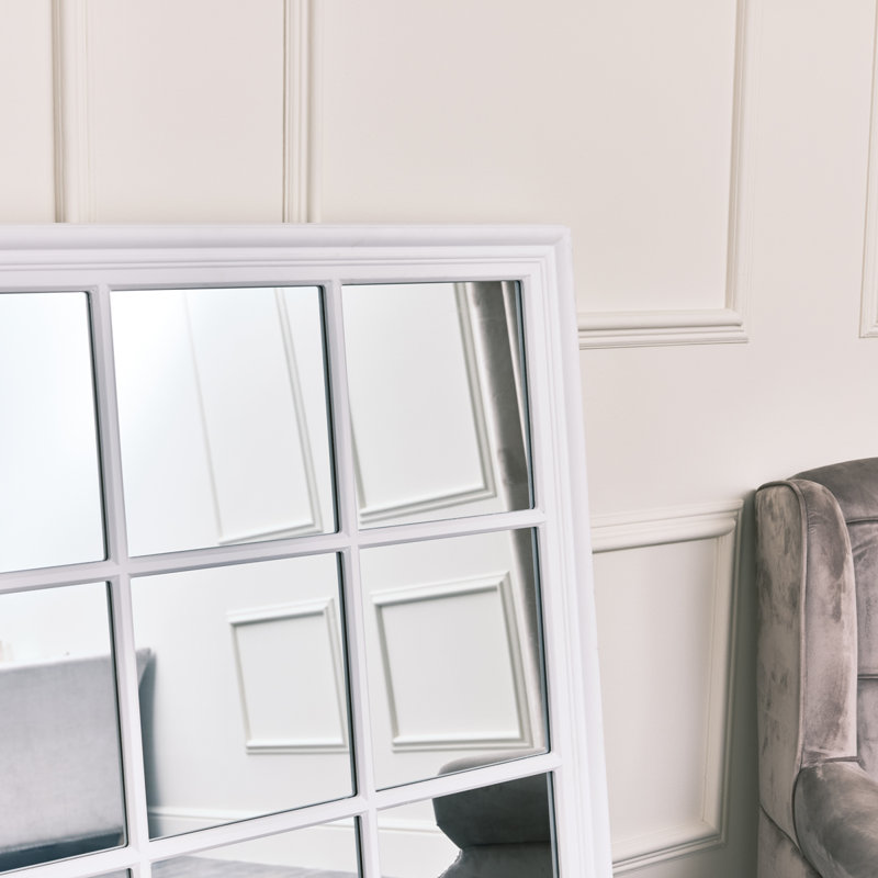 Marcourt Flat Wall Mirror, White