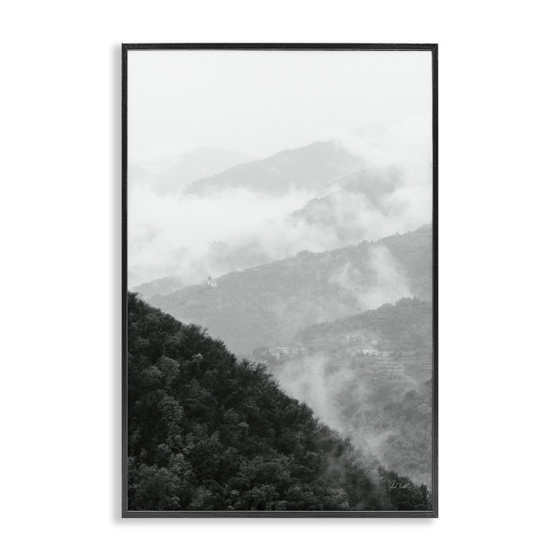 Giclée encadrée matinale forêt, design par Deborah Revell, H 18 po x l 12 po, Giclée encadrée noir minuit